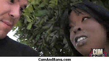 Black girl sucks many white cocks in redneck group 3