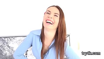 Erotic chick blows dick in pov and gets juicy twat screwed