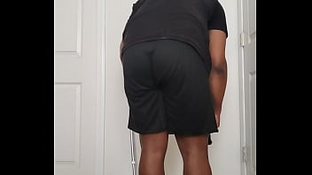 Good morning getting undressed to spread buttocks open