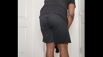 Good morning getting undressed to spread buttocks open