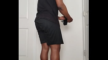 Good morning getting undressed to spread buttocks open