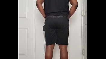 Good morning getting undressed to spread buttocks open