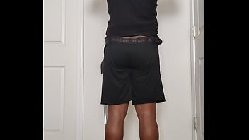 Good morning getting undressed to spread buttocks open