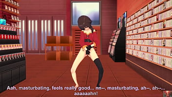 19 year old megumin cosplayer explores herself in a sensual show