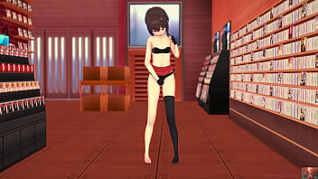 19 year old megumin cosplayer explores herself in a sensual show