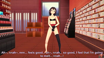 19 year old megumin cosplayer explores herself in a sensual show