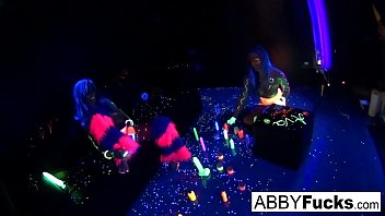 Hot babe fucks her milf friend