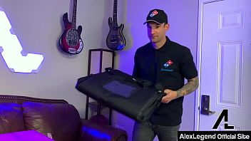 Redhead madison morgan fucks pizza delivery guy alex legend