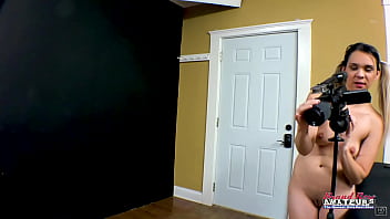 Big titted brunette cutie sabrina enjoys blowing a big cock to make it cum