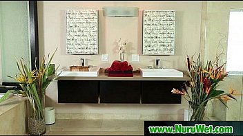 Nuru massage asian banged after blowjob in the bath 13