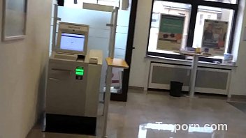 Blonde girl likes to suck cock in public