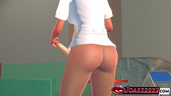 3d animation featuring sexy nurse sophia huge cock stroking service in hospital titfuck service and deepthroat ending with cum in mouth in honey select 2
