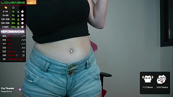 Sexy girl webcamer so cute with a big dildo next