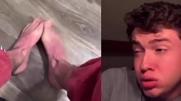 *repost without the crop horny for tiktok guys feet watch this