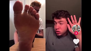 *repost without the crop horny for tiktok guys feet watch this