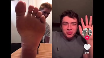 *repost without the crop horny for tiktok guys feet watch this