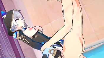 Cipher and firefly take in so much cum in their pussies honkai star rail