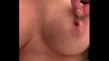 Changing my piercing in nipples and make bow on nipple