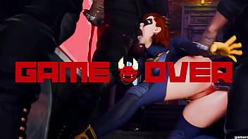 Batgirl falls to her knees