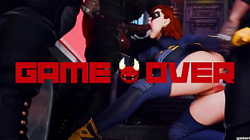 Batgirl falls to her knees