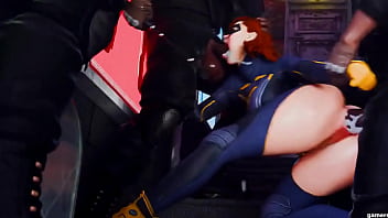 Batgirl falls to her knees