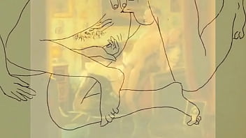 Retro erotic drawings