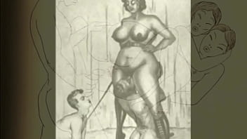 Retro erotic drawings