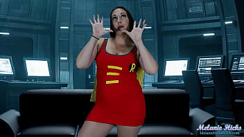 Robin’s secret superheroine masturbation in the batcave milf edition