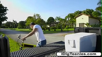 Kiley is hurt riding her bike bambino carries her home for first aid he saw kileys clits and made him horny kiley sucks his dick and then they fuck