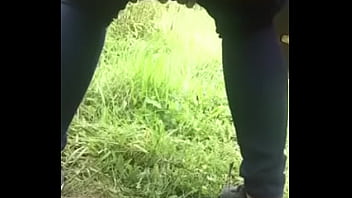 My slut wife pissing outside once again