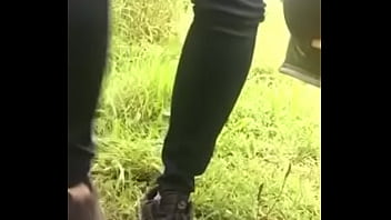 My slut wife pissing outside once again