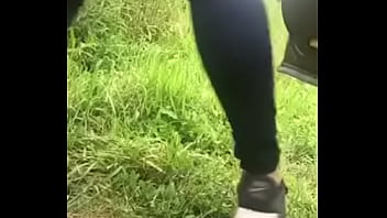 My slut wife pissing outside once again