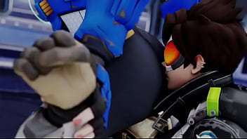 Overwatch multiple tracer's selfcest ass worship