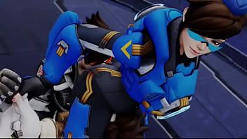 Overwatch multiple tracer's selfcest ass worship