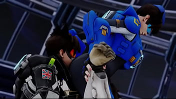 Overwatch multiple tracer's selfcest ass worship