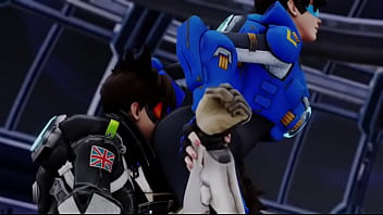 Overwatch multiple tracer's selfcest ass worship