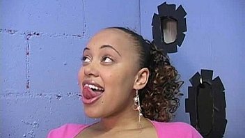 Incredible ebony teen blowjob gloryhole audition 8