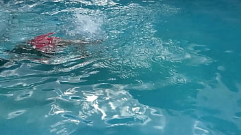 Doing laps in the pool