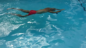 Doing laps in the pool