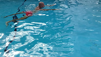 Doing laps in the pool