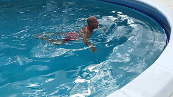 Doing laps in the pool