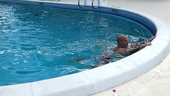 Doing laps in the pool