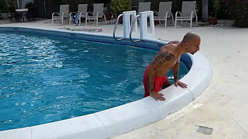 Doing laps in the pool