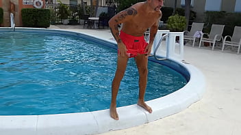 Doing laps in the pool