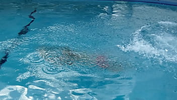 Doing laps in the pool