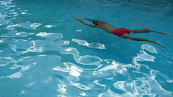 Doing laps in the pool