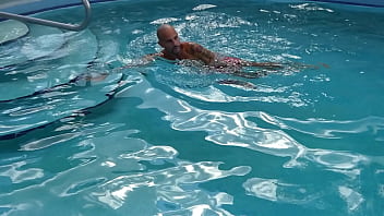 Doing laps in the pool