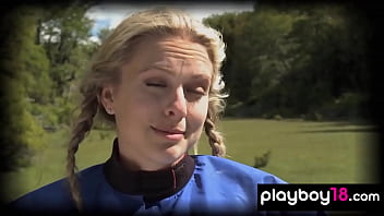 Big Boobed Babes Showing Their Shaved Pussies To The Camera thumbnail