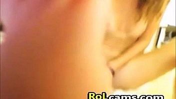 Teen with small tits pussy toying