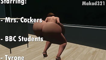 Big black cock slut mrs cockers gets fucked at the pool